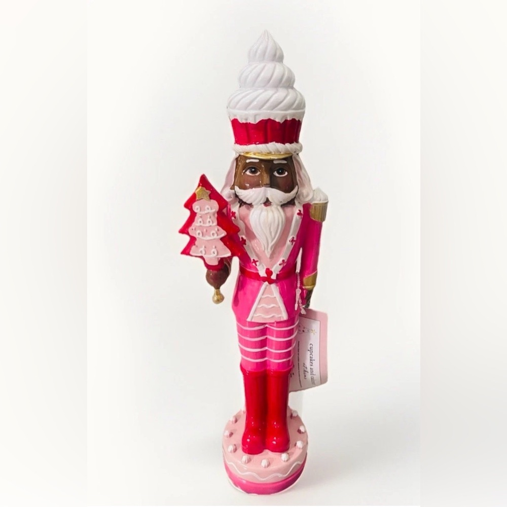 Festive Pink Nutcracker Figurine